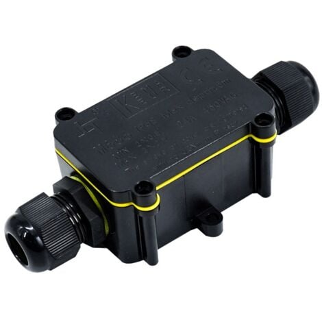 2 Pièces Boîte de Jonction étanche IP68, Boite de Derivation Etanche Exterieur, Connecteur de Câble 2 Voies Connexions pour Câble Ø5-9mm Ø9mm-12mm