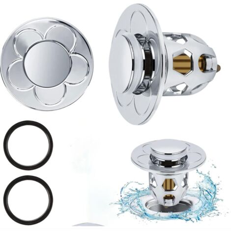 2 Pièces Bonde de Lavabo Universel Pop Up,Bonde de Lavabo Pop-Up avec Filtre Anti-Clogging,Flitre de Vidange Anti-Bloqué