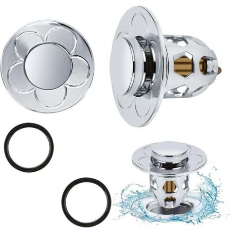 2 Pièces Bonde de Lavabo Universel Pop Up,Bonde de Lavabo Pop-Up avec Filtre Anti-Clogging,Flitre de Vidange Anti-Bloqué,Bouchon Baignoire pour Lavabo Cuisine,Flitre Cheveux-Orifice