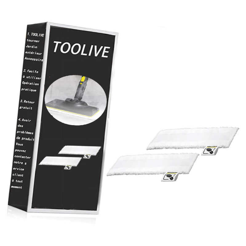 Toolive - 2 Pièces Bonnettes pour Buse de Sol en Microfibre EasyFix, Compatibles avec la Buse de Sol EasyFix pour Nettoyeurs Vapeur sc Kärcher, avec