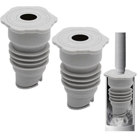 2 Pièces Bouchon Anti Odeur Machine àLaver 45-50MM Joint de Tuyau Machine àLaver Gris Joint D'étanchéité Tuyau Bouchon D'étanchéité de Tuya D'évacuation Silicone Clapet Anti Odeur