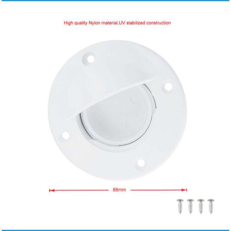 2 Pièces Bouchon de Vidange Universel Nylon Blanc pour Pont Arrière Bateau Marine