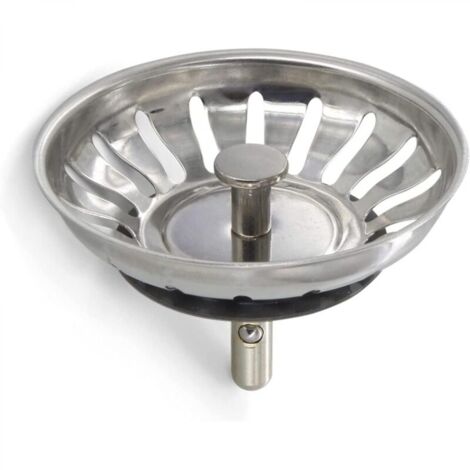 2 Pièces Bouchon Evier Cuisine INOX - Filtre Evier Universel (Dia: 78MM), Grille Evier Antiblocage, Panier pour Evier Vidange Rapide