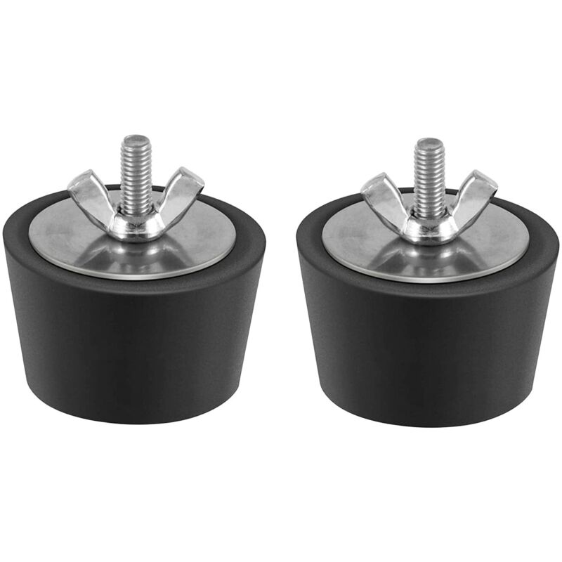 2 Pièces Bouchon Piscine Diamètre 32-38mm Bouchons d'hiver en Caoutchouc avec Boulons Acier Inoxydable Antigel Produit Hivernage Piscine par Le Gel