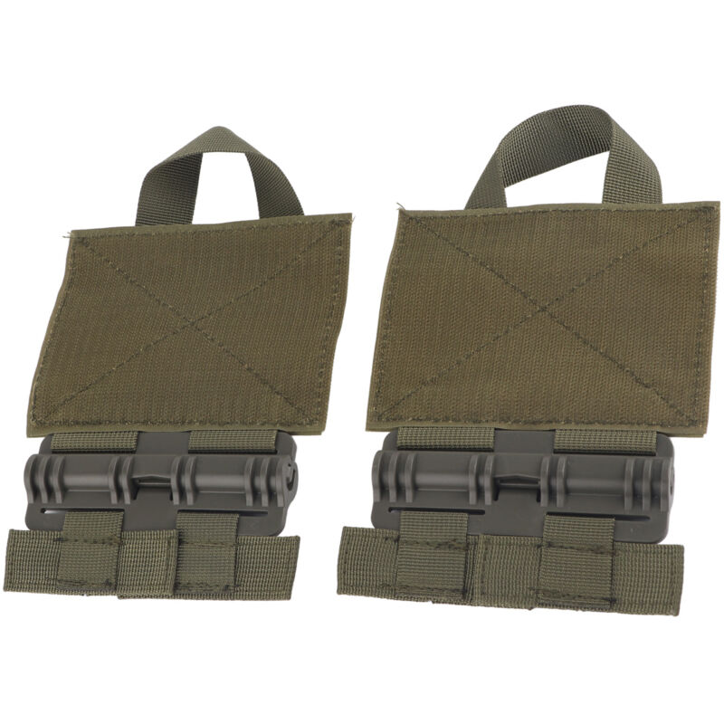 2 pièces Boucle de dégagement rapide MOLLE pour équipement extérieur, en nylon portable, couleur verte
