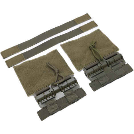 2 pièces Boucle de dégagement rapide MOLLE pour équipement extérieur, en nylon portable, couleur verte