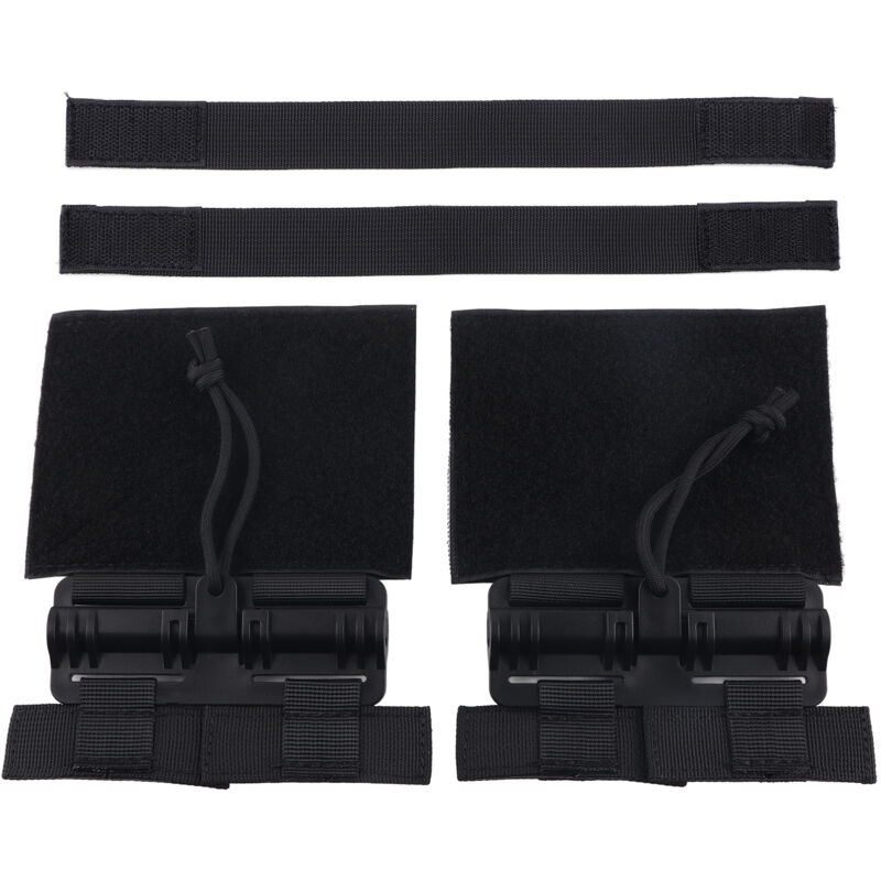 2 pièces Boucle de dégagement rapide MOLLE pour équipement extérieur, en nylon portable, noir