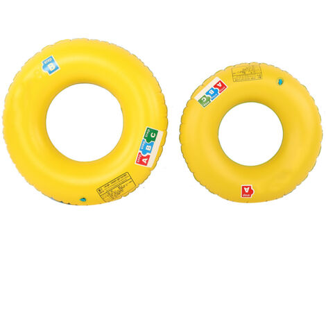2 pièces Bouée Gonflable Bébé Anneau de Flottaison pour Apprentissage de la Natation Accessoire de Baignoire (60 + 70)