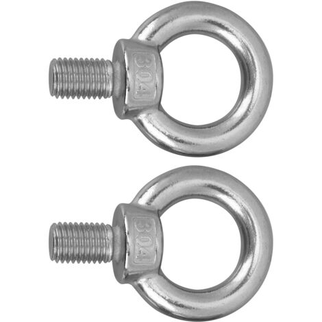 2 Pièces Boulon à Œillet M20 en Acier Inoxydable pour Levage Lourd Marine