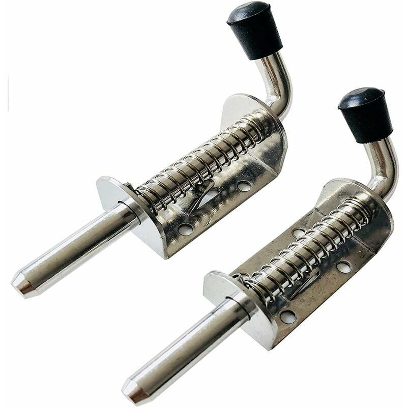 2 pièces boulons à ressort 304 boulons à ressort en acier inoxydable boulons coulissants boulons de serrure de porte pour porte de Garage portes de