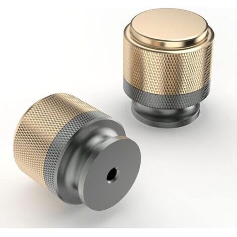 2 Pièces Bouton de Meuble Gris Doré Boutons de Porte pour Placards Bouton Porte Cuisine Boutons de Placard Bouton Porte Poignée Cuisine Poignet Meuble UK0026