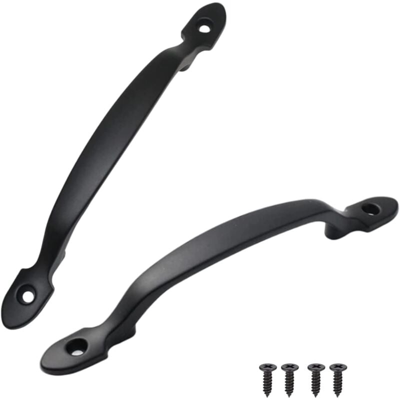 2 Pièces Boutons de Meuble, Poignee de Meuble,Noir Poignées en Arc D'armoire, 160mm