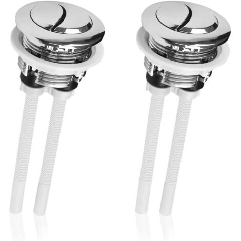 2 Pièces Boutons Poussoirs de Toilette Double Chasse   Rechange WC, Accessoires de Salle de Bain