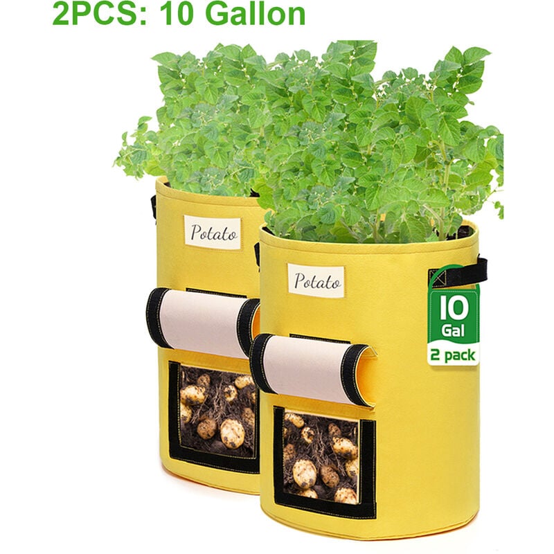 Insma - 2 pièces bricolage jardin pomme de terre cultiver planteur plantation légumes conteneur sac Pot lbtn