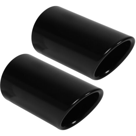 2 pièces brillant noir échappement tuyau d'échappement pointe en acier inoxydable queue gorge voiture Modification remplacement pour A4 B8 Q5.