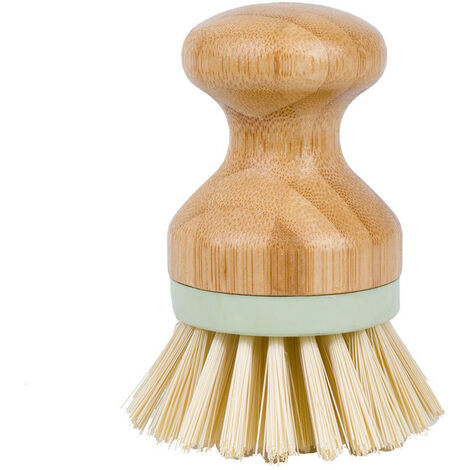 2 pièces brosse à récurer en bambou Mini brosse à vaisselle en paume ensemble de brosses à vaisselle naturelles laver les casseroles en fonte casseroles pour évier de cuisine, salle de bain