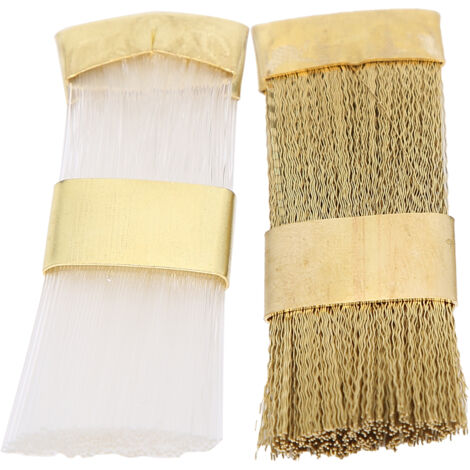 2 pièces Brosses de Nettoyage pour Fraises à Ongles en Fil de Cuivre, Accessoire de Manucure pour Nettoyage de Fraises