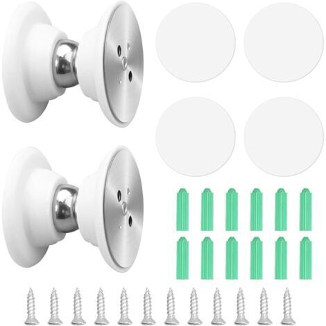 2 Pièces Butee de Porte Magnetique pour Camping-Car Butoir de Porte Magnétique en Silicone Blanche Stop Portes Aimanté pour Caravane Compartiments Bateau Chambre Bureau