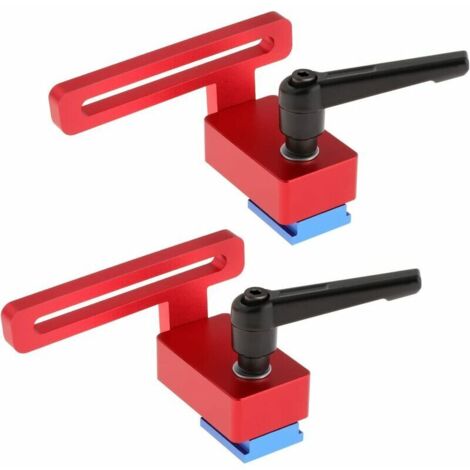 2 pièces butée de rail de guidage en T pour outils manuels de travail du bois M6 T-Slot T-Track