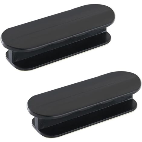 2 Pieces Cabinet Door Handle 9×3.2×2cm (3.5×1.26×0.78 inch) Self Adhesive Door and Window Handle,ABS Arch Handle for Cupboard Doors, Cupboard Doors , windows (Black) Black