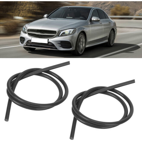 2 Pièces Câble d'Allumage 8mm Noir en Silicone avec Noyau Carbure de Silicone Longueur 1m