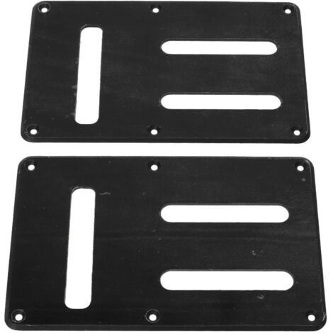 2 Pièces Cache-Câbles pour Guitare Électrique avec 6 Trous et 3 Fentes pour Circuit et Cavité Ressort
