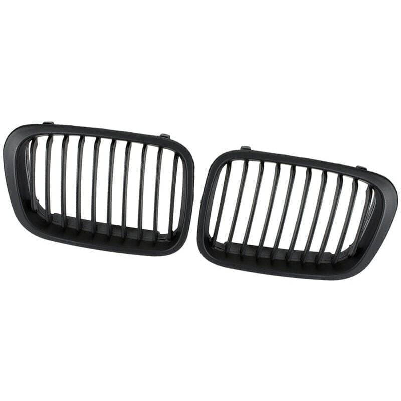Soleil - Lot de Une paire (2) Calandres Noires Mat pour bmw E46 Série 3 4 Portes 1998-2001