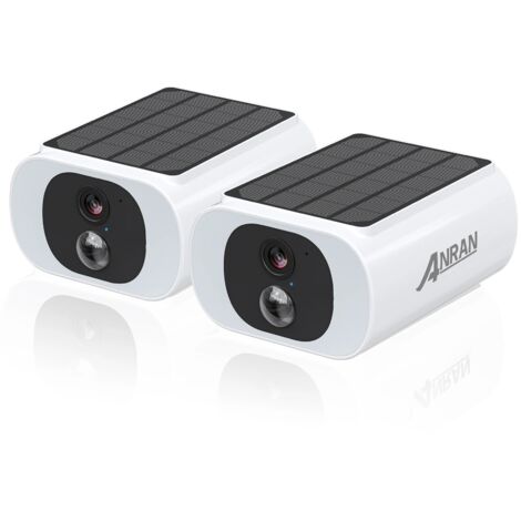 2 pièces caméra WIFI sans fil extérieure 2.4G 3MP batterie caméra de sécurité solaire projecteur couleur Vision nocturne alarme locale