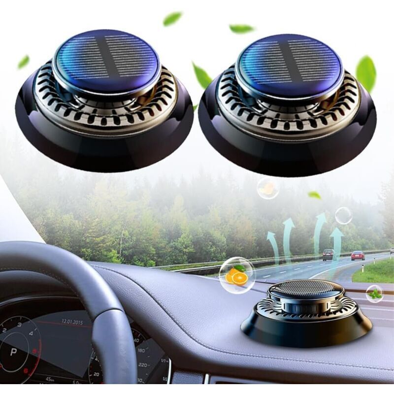 (2 Pieces) Car Heater for Defrosting Car Windshield, Mini Portable Kinetic Heater, Kinetic Heater with Solar Battery, Effective Defrosting and
