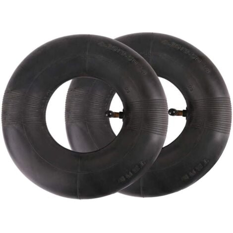 PARYOU 2 Pièces Chambre à Air 4.10/3.50-4 avec Tige de Valve pour Brouette Tondeuse Poussette Générateur Chariot de Jardin-différentes combinaisons