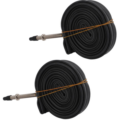 2 Pièces Chambre à Air Vélos 700x23C Valve Française 48mm pour Vélo Route et VTT, Tube Butyle
