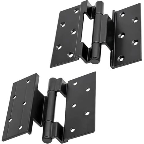 2 Pièces Charnière De Porte, Charnières de Porte à Battant, Profilées en Aluminium 50, Pliable Charnière, Convient pour Fenêtres, Armoires