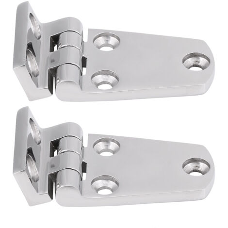 2 Pièces Charnière Pliante en Acier Inoxydable pour Trappe de Porte de Bateau, Hublot de Compartiment Marine