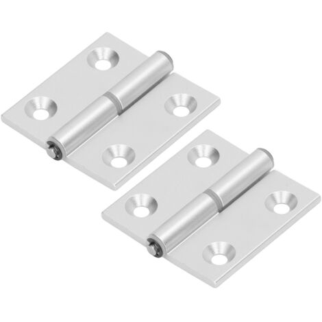 2 Pièces Charnière Pliante Épaisse en Aluminium Dur pour Meuble, avec Douille en Résine