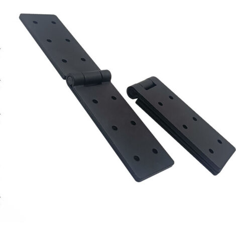 2 Pièces Charnières Connectrices, Charnière Pliante, Bande de Caisse, Charnière de Meubles, Charnière Métallique Noire pour Portes en Bois, Portes de Jardin, Meubles,19.84cm