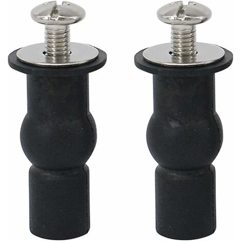 2 pieces charnieres de siege de toilette, vis de fixation de couvercle de toilette, charnieres de siege de toilette pour siege de toilette, siege de toilette regulier (noir)