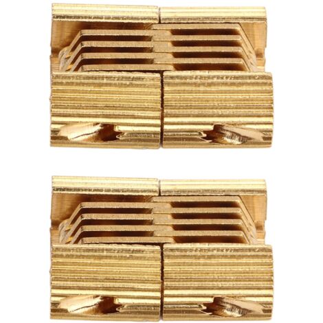 2 Pièces Charnières Invisibles 180° Ouverture Cuivrées pour Portes de Meuble et Boîte Cadeau