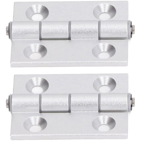 2 Pièces Charnières Pliantes en Aluminium avec Bague Résine Renforcée pour Portes Armoires et Meubles