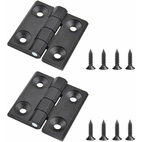 2 Pièces Charnières pour placards Charnière Porte Charnière Meuble Charnières de Portes pour Porte Placard de Alliage de zinc avec Vis pour Meubles Armoire Porte, Noir