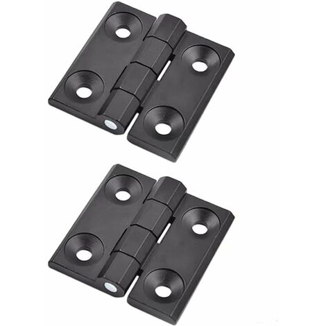 2 Pièces Charnières pour placards Charnière Porte Charnière Meuble Charnières de Portes pour Porte Placard de Alliage de zinc avec Vis pour Meubles Armoire Porte, Noir,- Lefou