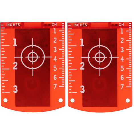 2 Pièces Cible Laser Haute Visibilité en Plastique ABS Aimantée pour Niveau Laser