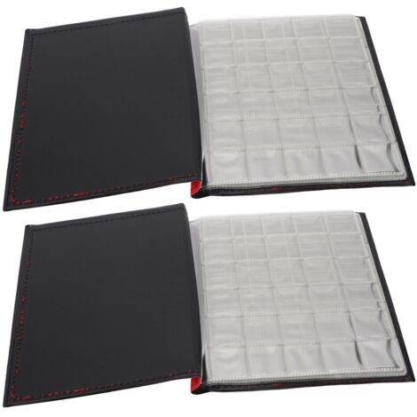 2 pièces Classeur à Pièces de Monnaie 250 Pochettes Recto Verso Transparentes pour Collectionneurs