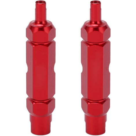 2 pièces Clé à Double Tête pour Démontage Valve Presta et Schrader, Outil de Réparation Vélo Rouge
