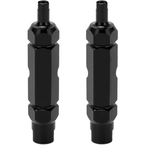 2 pièces Clé à Double Tête pour Valve Presta et Schrader, Outil de Réparation pour Chambre à Air de Vélo Noir