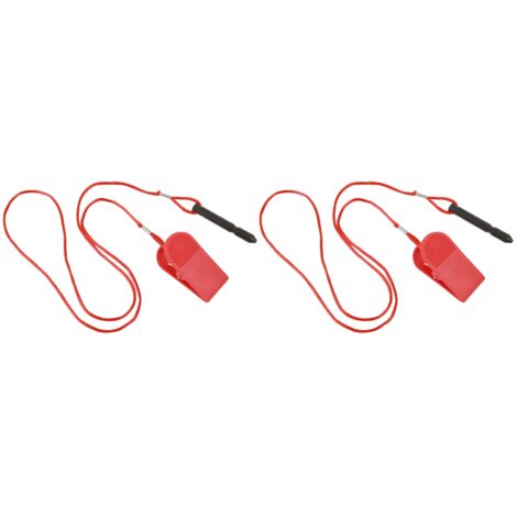 2 Pièces Clé de Sécurité Tapis Roulant, Interrupteur d'Arrêt d'Urgence et Verrou de Sûreté avec Clip Cylindre de Remplacement pour Tous Tapis de Course Domestiques et Professionnels