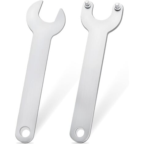 2 Pièces ,Cle Meuleuse,pour Meuleuse D'angle 125,La Clé Supérieure Mesure 14,5 cm de Long,La Clé Inférieure Mesure 14 cm de Long