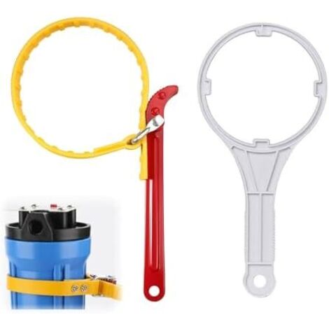 2 Pièces Clé pour Bouteille Filtrante et Filtre à Huile - Sangle Réglable 10 Pouces, Multifonctions Pipelines