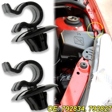 2 pièces Clips de Fixation Crochet de Capot Support Pince Retenue 792834 Citroen C2 C3 C4 C5 AX Berlingo B9 Eurovans Evasion