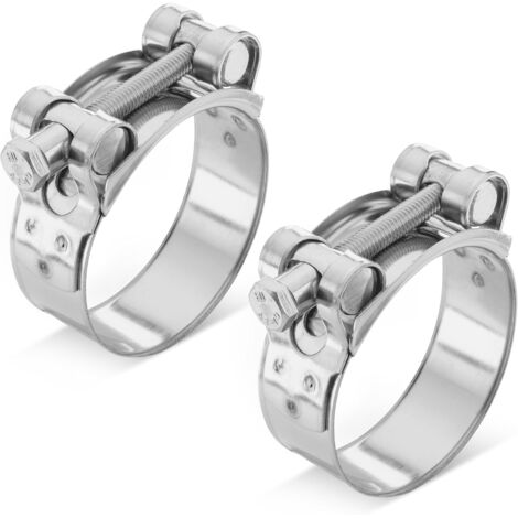 2 Pièces Collier De Serrage, Acier Inoxydable, Plage 52-55mm, Largeur 22mm, Pour Tuyau Piscine