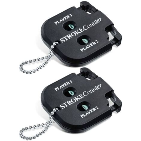 2 Pièces Compt de Score de Golf 2 Jous Compt de Coups au Golf Mini Compt Manuel Digital Portable avec Porte-Clés - Accessoire Golf pour But